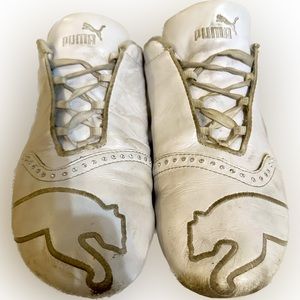 RARE Vintage PUMA Sela Diamond White Athletic Tennis Running Walking Sneakers